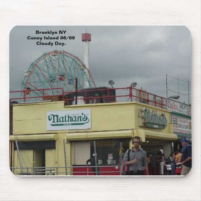 Coney Island NY by Nathan's Mouse Pad (Front)