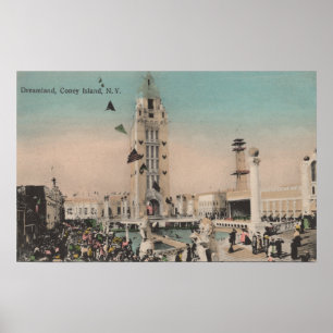 Coney Island, NY - Dreamland Ride Poster