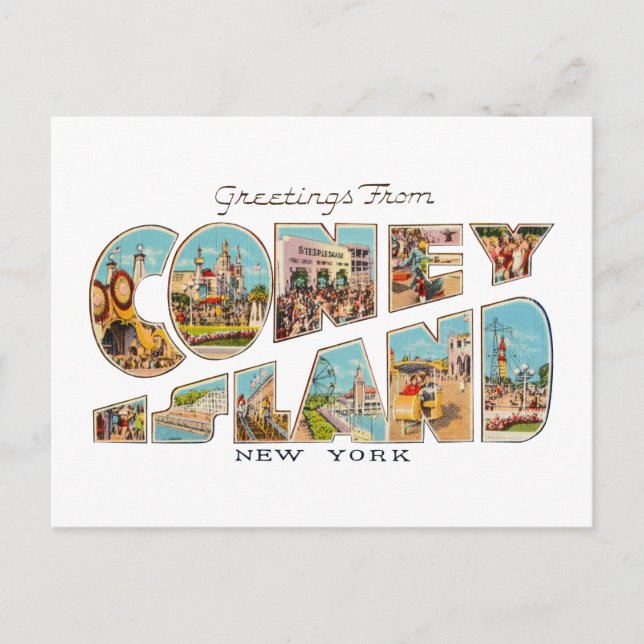 Coney Island NY Postcard (Front)