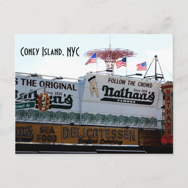 Coney Island, NYC Postcard (Front)