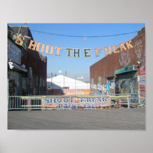 Coney Island Shoot The Freak Poster