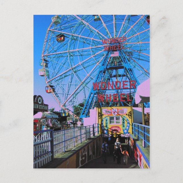 Coney Island - The Wonder Wheel Postcard (Front)