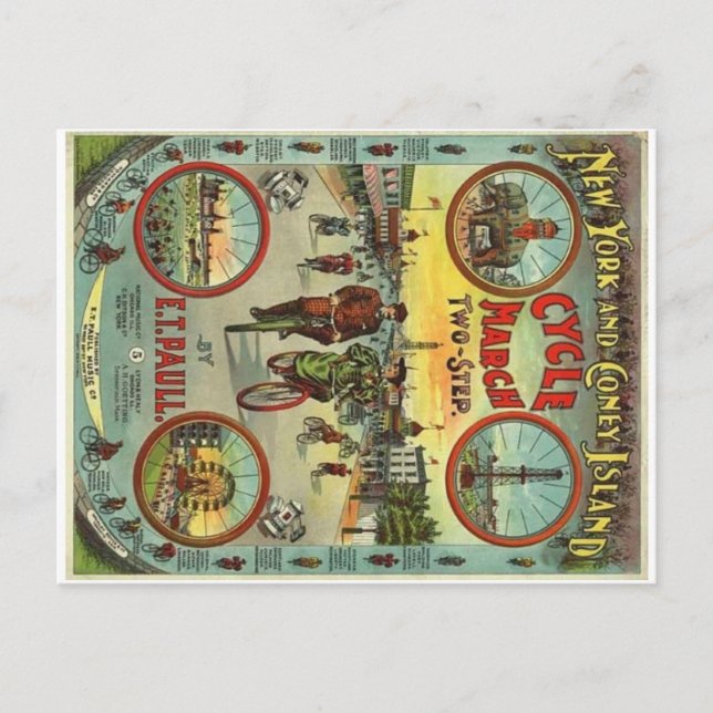 Coney Island Vintage Postcard (Front)