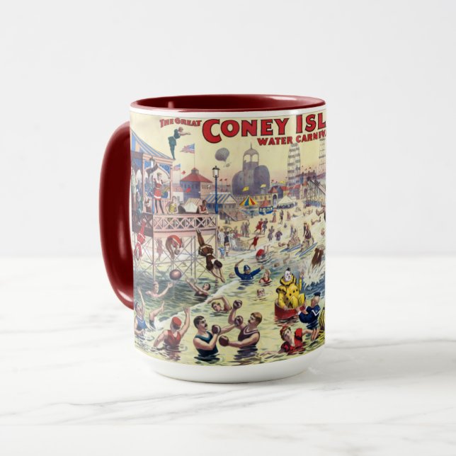 Coney Island Water Carnival, 1898 Mug (Front Left)