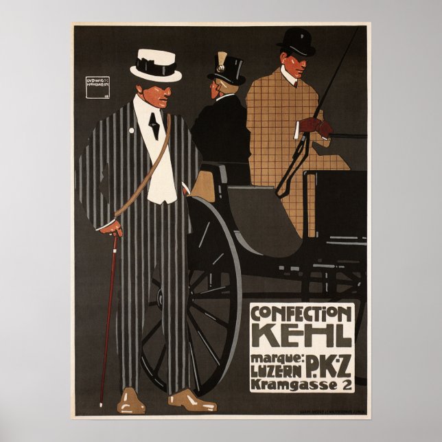 CONFECTION KEHL Clothing Vintage Mens Fashion Poster (Front)
