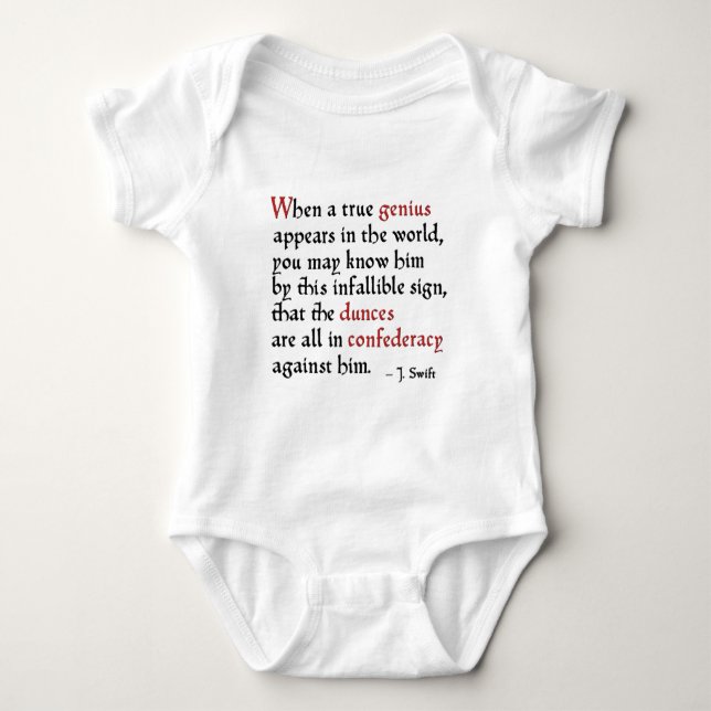 Confederacy of Dunces Baby Bodysuit (Front)