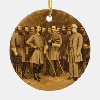 Confederate General Robert E. Lee and his Generals Ceramic Tree Decoration