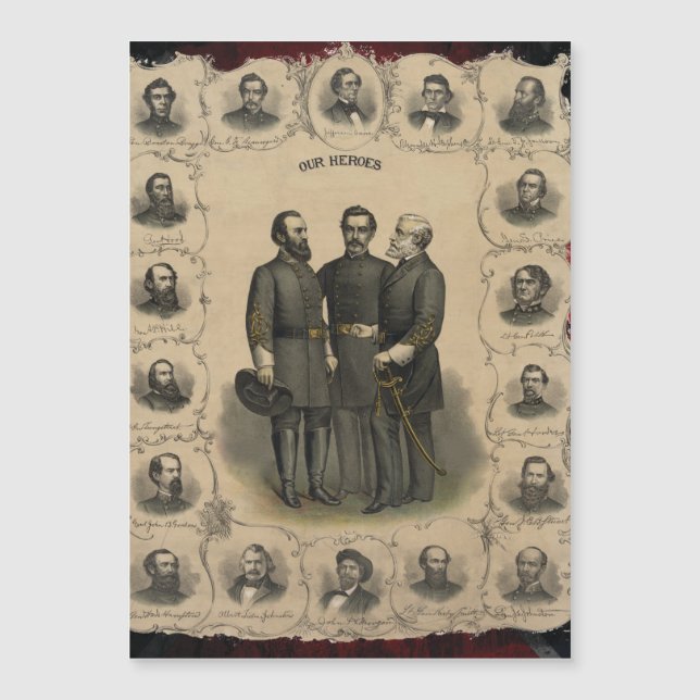 Confederate Generals Civil War 🎖️⚔️ Heroes  (Front)