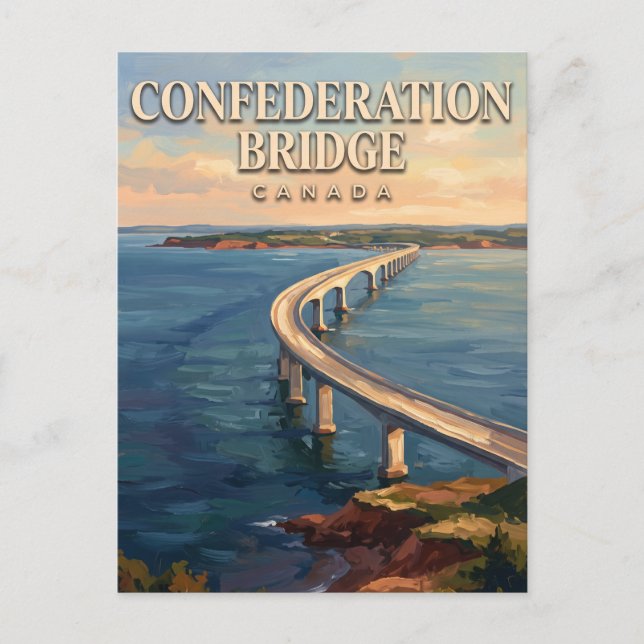 Confederation Bridge Borden-Carleton Canada Postcard (Front)