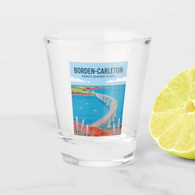 Confederation Bridge Canada Shot Glass (Front)
