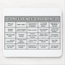 Conference Call Bingo Mousepad