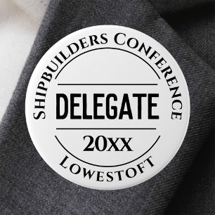 Conference Delegate Badge Button