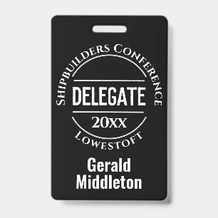 Conference Delegate Badge ID Badge