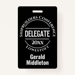 Conference Delegate Badge ID Badge