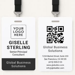 Conference ID Card QR Code Name Tag Business ID Badge