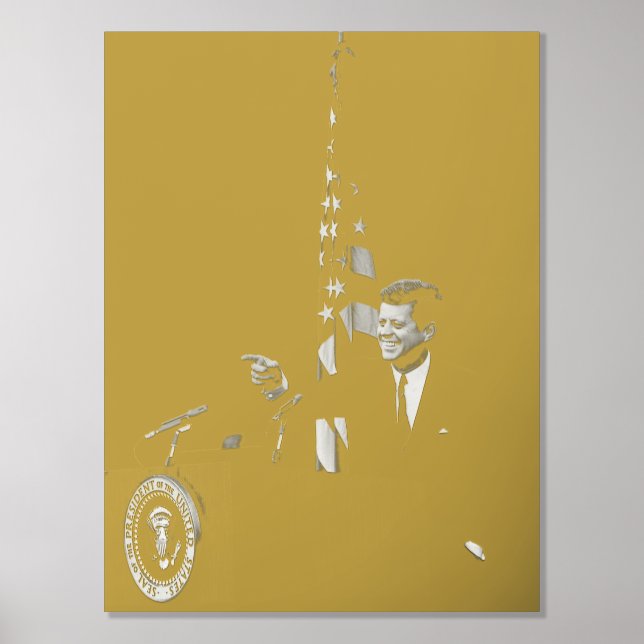 Conference of John Kennedy 35th US President  Foil Prints (Front)