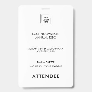 Conference QR Schedule Event Access Design ID Badge