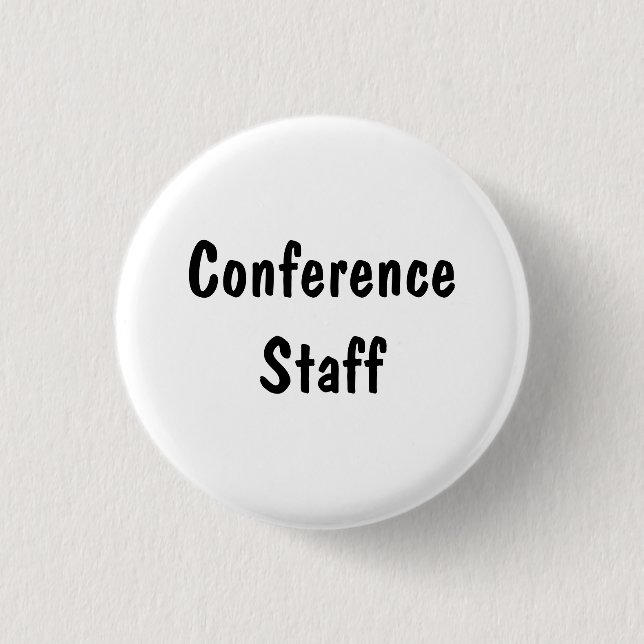Conference Staff 3 Cm Round Badge (Front)