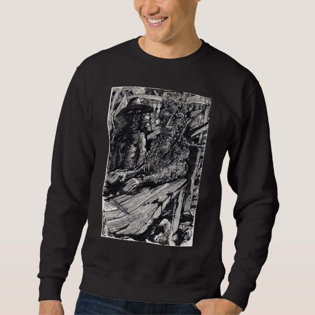 "Confess!", india ink drawing Sweatshirt (Front)