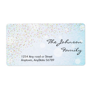 Confetti Address Label