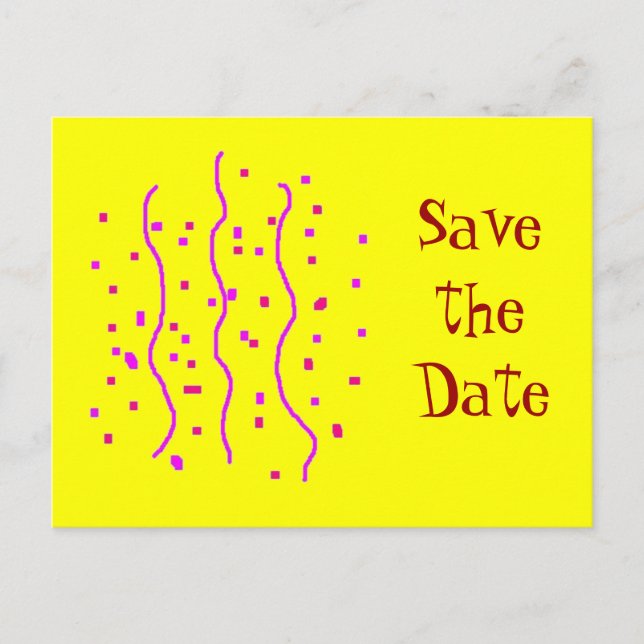 Confetti, Announcement Postcard (Front)