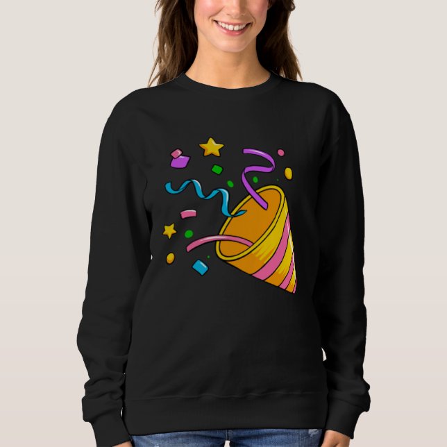 Confetti Artwork Celebrating a Party Sweatshirt (Front)