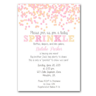 Confetti Baby Sprinkle Invitation