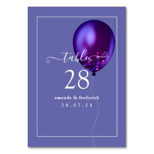 Confetti Balloon Table Number