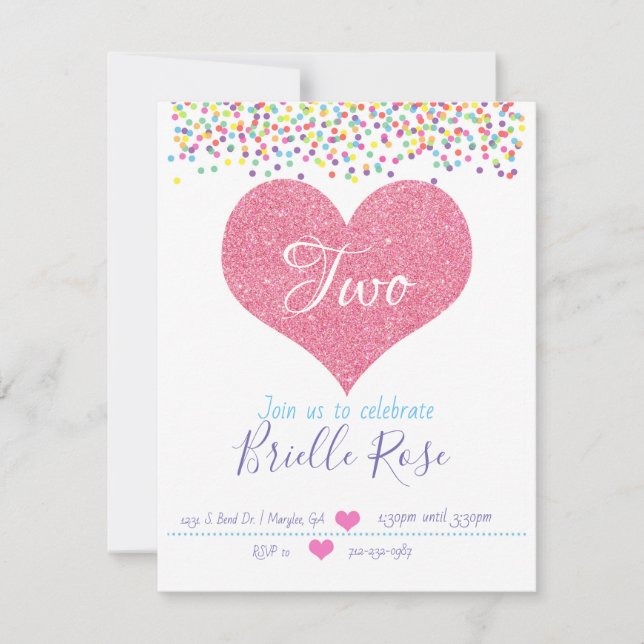 Confetti Birthday Invite (Front)