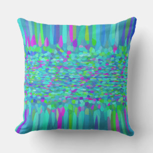 Confetti Blues Fringe Outdoor Cushion