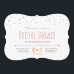 Confetti Bridal Shower Invitation<br><div class="desc">The Confetti Bridal Shower Invitation by Social Grace™ is a festive and fun way to invite your guests to a celebration honouring the bride-to-be. Click the "Customise It" button to access the design tool,  which allows you to change font style,  size,  colour,  positioning and more.  ©Social Grace™</div>