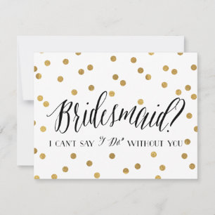 Confetti Bridesmaid Bridesmaid Invitation