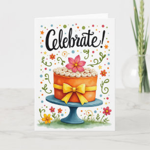 Confetti Cake Birthday Card