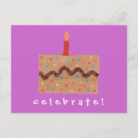 Confetti cake birthday invitation