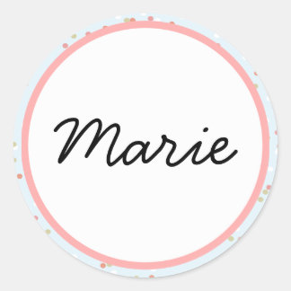 Confetti Cake • Blue Buttercream Frosting Classic Round Sticker