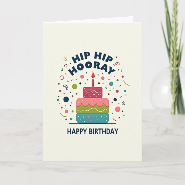 Confetti Cake Festive Card (Front)