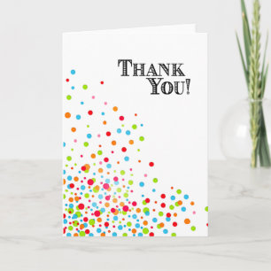 Confetti Celebration Thank You multicolor Card