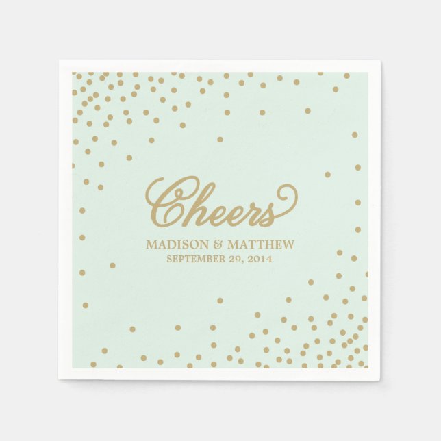 Confetti Cheers | Personalised Paper Napkins (Front)