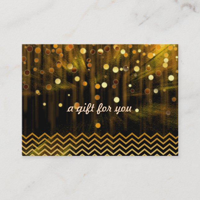 Confetti  Chevron Salon and Spa Gift Certificate (Front)