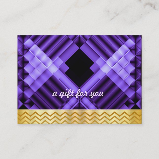 Confetti Chevron Salon and Spa Gift Certificate (Front)