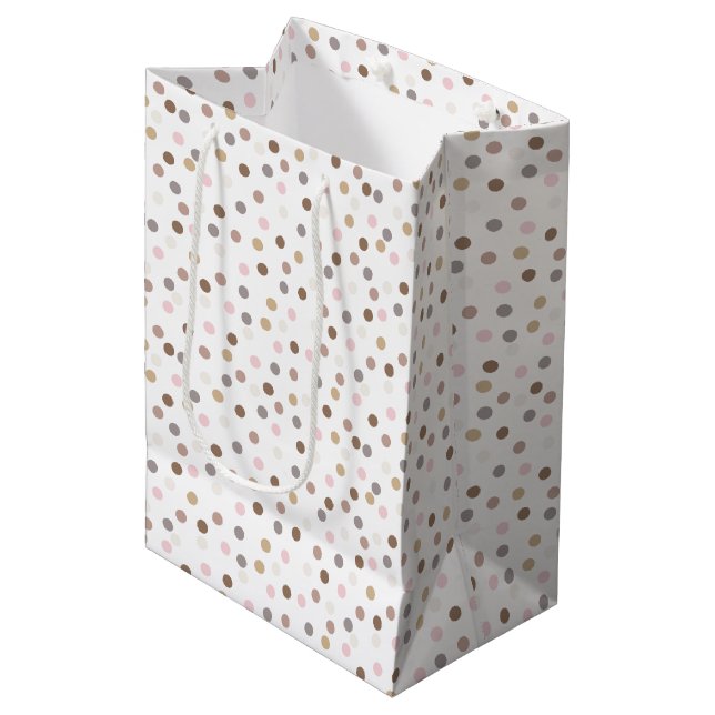 Confetti Chic (Dots) Medium Gift Bag (Front Angled)