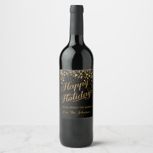 Confetti Christmas Wine Label