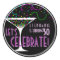 Confetti Cocktail Birthday Round Sticker