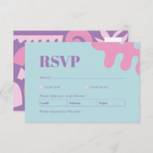 Confetti Collage RSVP card