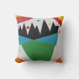 Confetti Cone Abstract Throw Pillow
