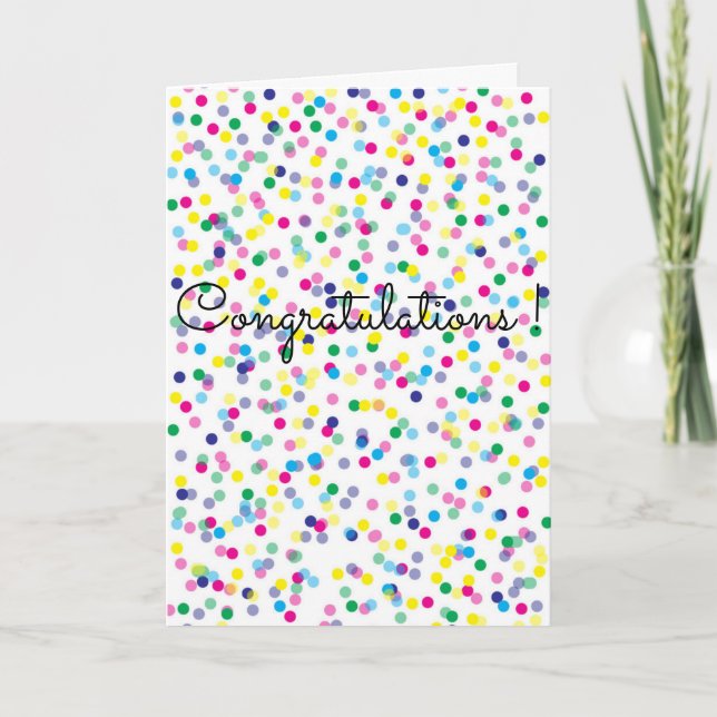 Confetti Congrats Remission Card (Front)