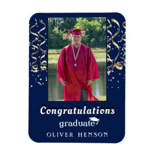 Confetti Congratulations Graduation Photo Magnet