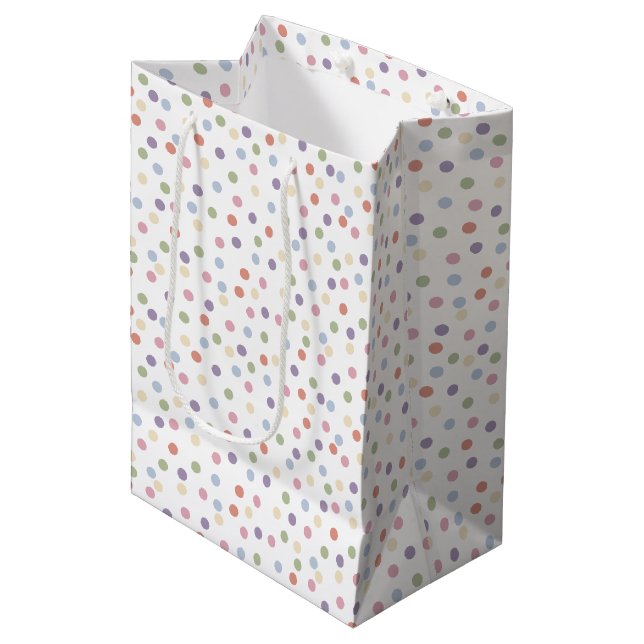 Confetti Contemporary (Dots) Medium Gift Bag (Front Angled)