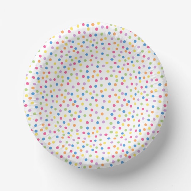 Confetti Dazzle (Dots) Paper Plate (Front)