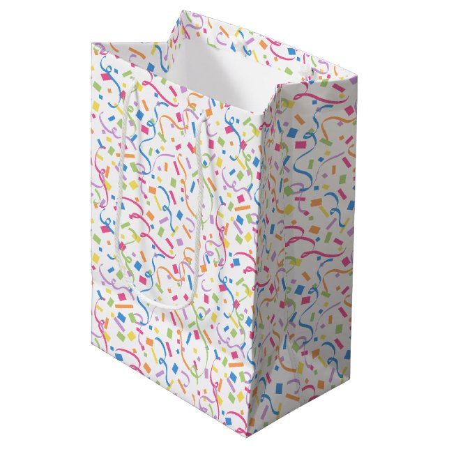 Confetti Dazzle (Surprise) Medium Gift Bag (Front Angled)
